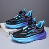 Kids Running Shoes Boys Girls Lightweight Breathable Mesh Sneakers With Rotating Buckle Slip-Resistant Casual Footwear