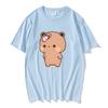 Couple Bubu Is Throwing Flip-flops At Dudu T-shirt Funny Valentines Day Clothes Cute Panda Bear Bubu Dudu Tops Y2k Cotton Tshirt