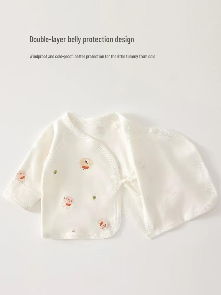 Newborn Baby Long-Sleeve Pure Cotton Top - 0-3 Months, Spring/Autumn
