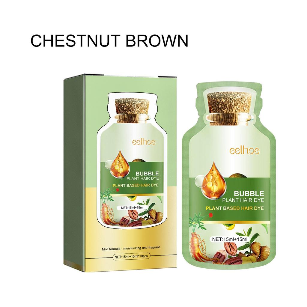 Shampooing Bubble Plant Hair D Ye Natural Plant Hair D Ye New Plant Bubble Hair D Ye Hair D Ye 20 ml 10 paquets/boîte