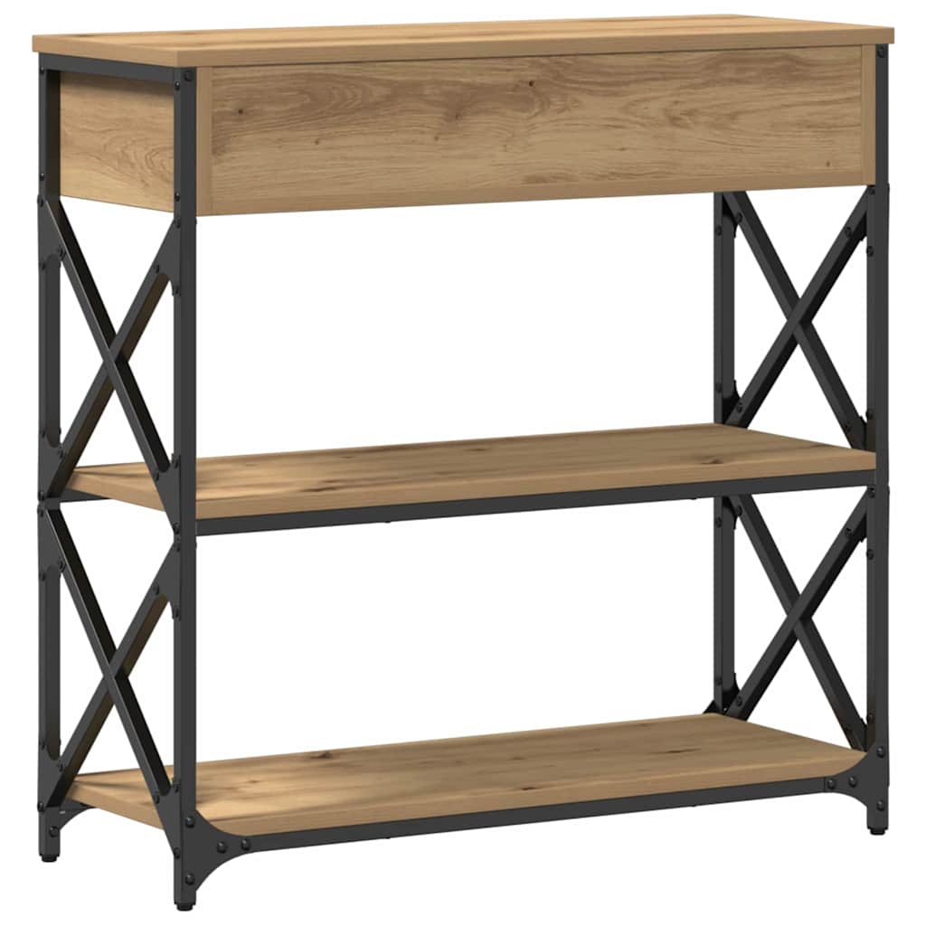Console Table with Drawers Artisan Oak 75 x 28 x 75 cm