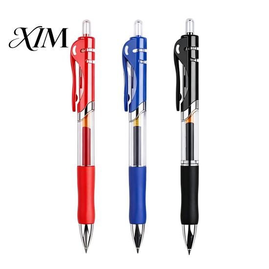 Quick Dry Ink Pens 5PCS 0.5mm Fine Point Gel Pens, Retractable Smooth Writing Drying for Office School Supplies Press Action