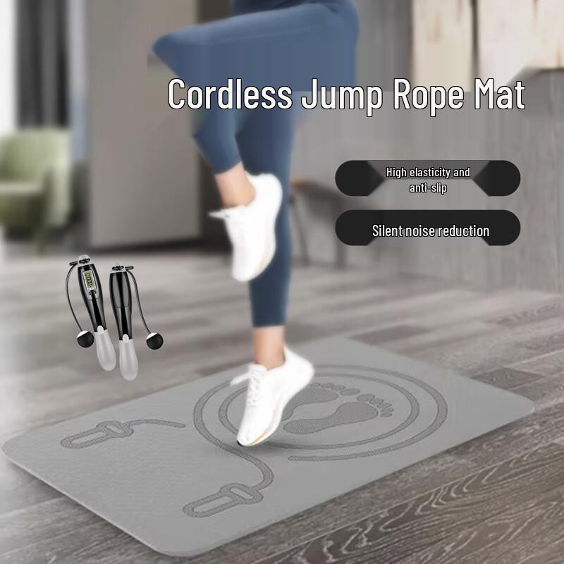 WEZHO Square Jump Rope & Fitness Mat