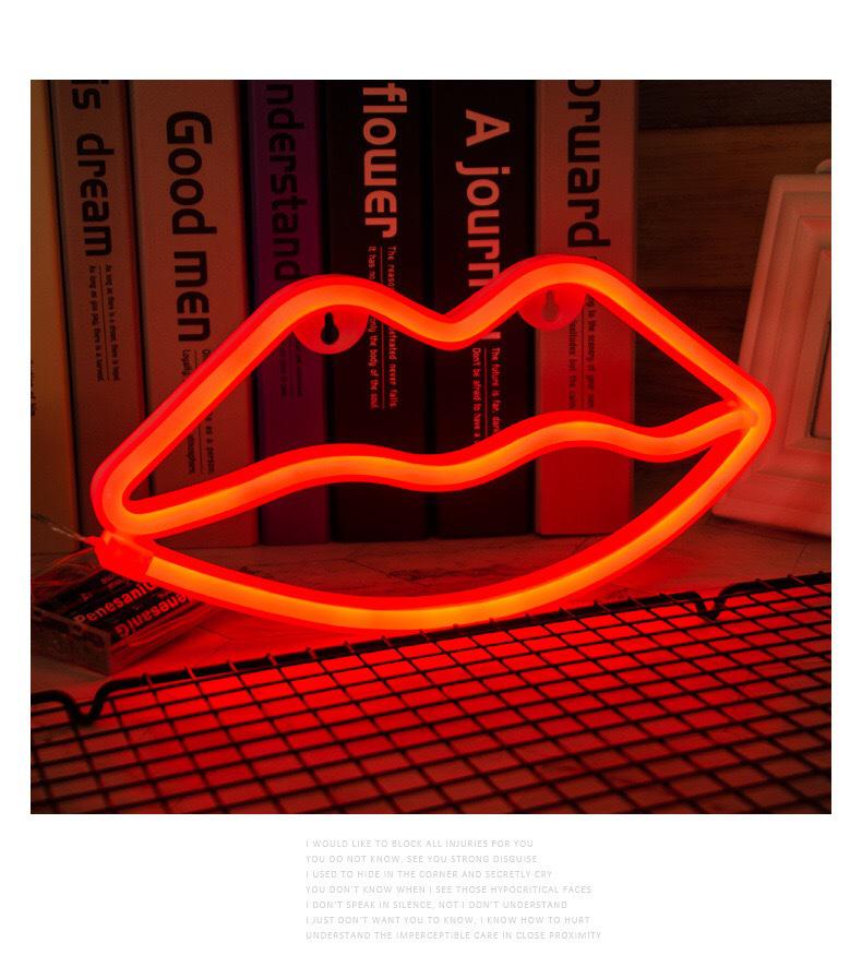 Herz & Stern LED Neon Mondlicht