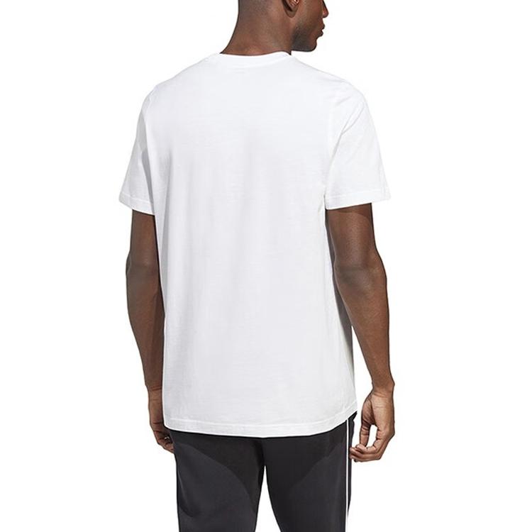 adidas Eredeti Trefoil Logó Nyomott Kerek Nyakú Sport Póló Férfi Felső Fehér IA4816