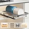 Miflame Under-Sink Pull-Out Stainless Steel Kitchen Organizer