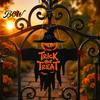 Wooden Trick or Treat Plaque Halloween Hanging Door Sign, Scarecrow Pumpkin Wizard Ornament, Sign Plaque, Rustic Party Wall Hanger, Spooky Gift Wood