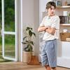 [Sonntags-Lounge] Blaue Knie-Lange Lounge-Hose für Herren SMPBC075 [Versand aus Korea] 100% Original