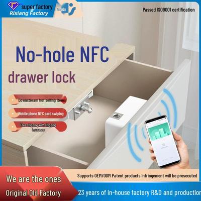 Fechadura Eletrônica Invisível para Gaveta com Leitor de Cartão NFC - Sem Furo para Armários