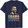 Obama 2028 3rd Term Let's Fix This Funny 44 President T-Shirt