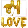 50pcs Letter Balloon Aluminum Foil 50 Cm Bright Gold Silver Aluminum Film Letter Balloon