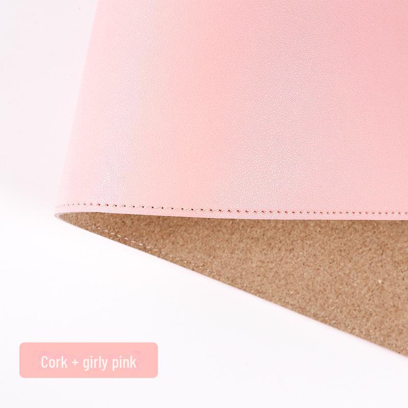 Non-Slip PU Leather Table and Bar Mats with Cork Coasters