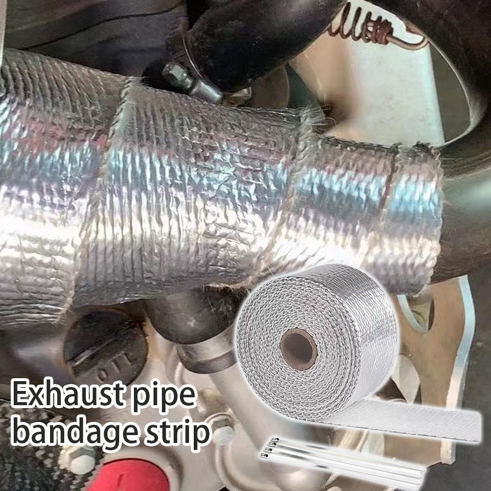 Exhaust Pipe Insulation Thermal Heat Wrap Roll 2.5cm Width Insulation Cotton Banana Cloth Motorcycle Fiberglass Tape