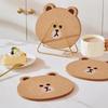 Braunbär Holzuntersetzer Verbrühschutz Wärmeisolierung Rutschfeste Tischsets Küchentisch Keramikteller Kasserollenuntersetzer Heimuntersetzer