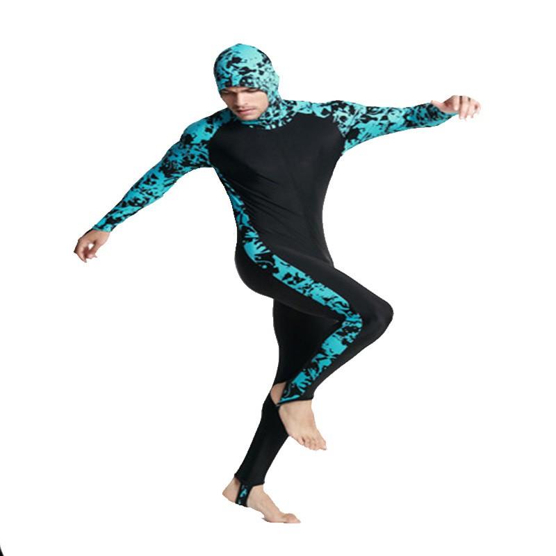 Womens Full Coverage UV Protection Rash Guard Set Long Sleeve Pants Hooded With Chest Pad Snorkeling Swimming Diving