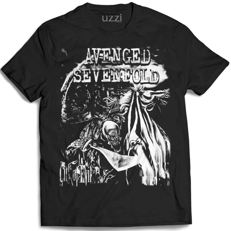Alternative Metal Band Avenged Sevenfold A7X Graphic Print T-Shirt Streetwear Fashion Tee Women Men Casual Oversized Cotton Tops