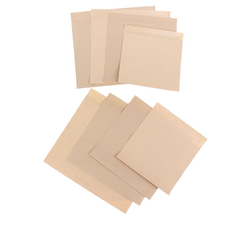 100 Stück Einzel-/Doppelöffnung Fettabweisende Papier-Geschenktüten Flach Fettfest Braun Für Keks Snack Sandwich Popcorn