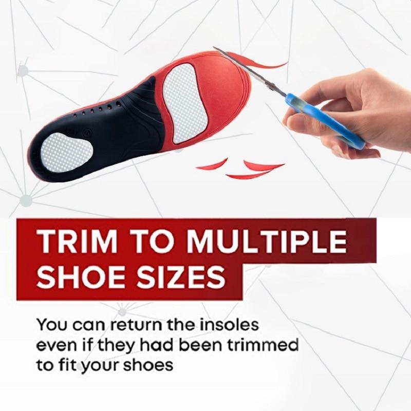 Premium Orthopedic Sport Insoles for Feet PU Gel Shock Absorption Breathable Sole Pad Sport Arch Support Feet Pain Care Insole