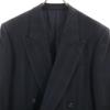 Lanvin 80er 90er Seiden-Woll-Mischung alte Streifen maßgeschneiderte Jacke R46-44 Marineblau Herren Gebraucht