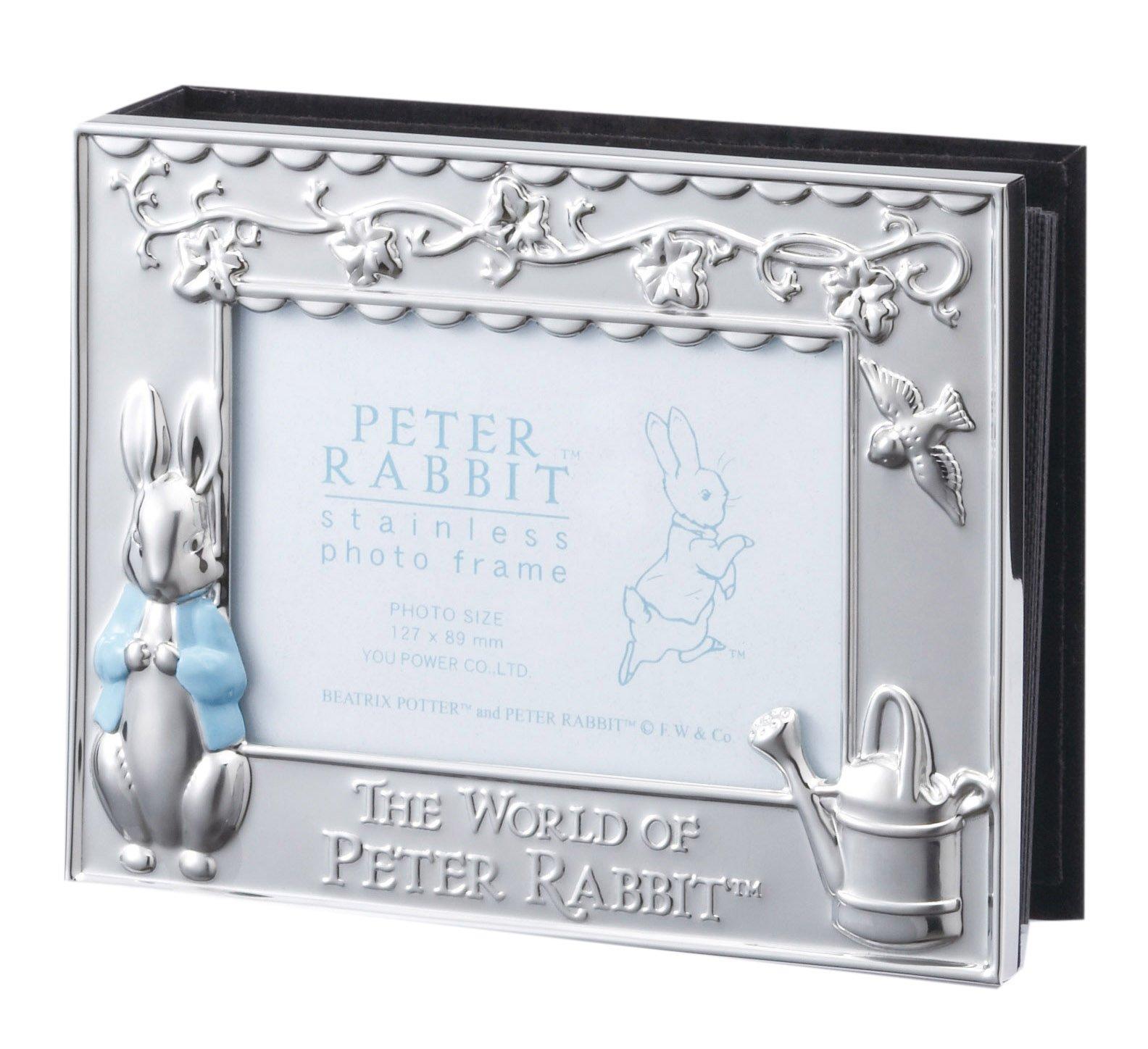 

YouPower Character Peter Rabbit Stainless Steel Photo Frame, 1 Window with Album, PF-03541
