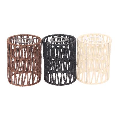 Rattan Lampshade 11.5X14.5Cm Pendant Lamp Shade Bohemian Style Handwoven Lampshade Home Cafe El Ceiling Lamp Light Cover