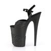 2025 new black one-word with super high heels, fish mouth fun fashion short boots, stiletto high heels, summer models