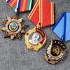 Soviet Red Star Emblem Badges & Patriotic War Lapel Pins