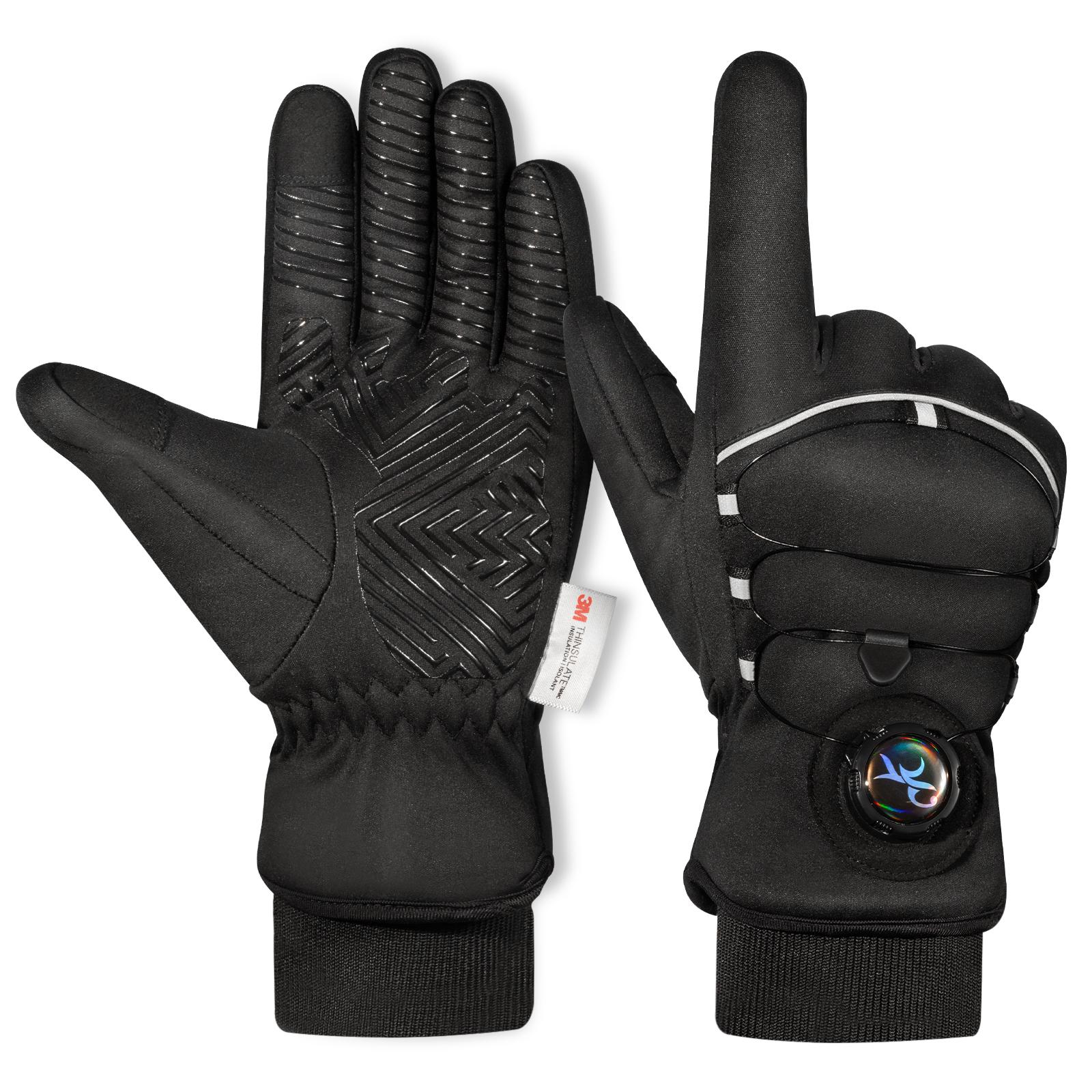 

Winter Gloves for Men -20°F 3M Thinsulate Cold Weather Gloves for Cycling Running Shiing XS чёрный