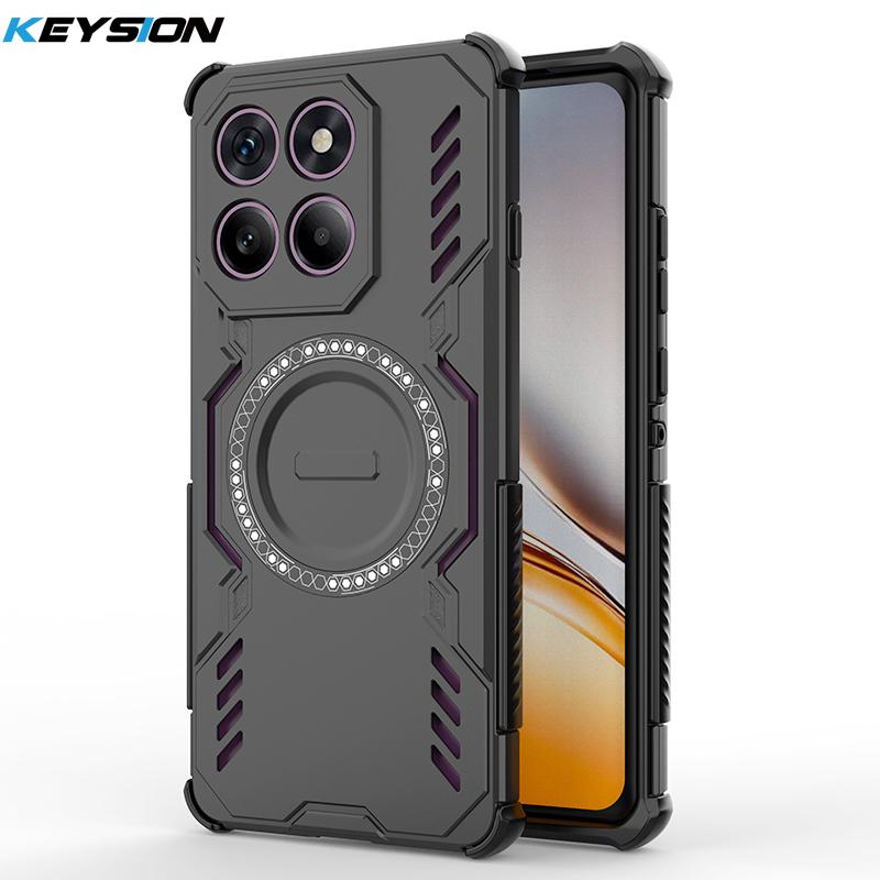 

KEYSION Полый чехол для отвода тепла для Motorola Edge 60 Pro 5G Магнитное охлаждение Противоударный чехол для телефона для Edge 60 S 60 Fusion for Edge 60 Fusion чёрный