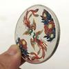 Chinese Phoenix Bird Gold Plated Painted Commemorative Medal, Baifu Craft 45mm Gold Coin Commemorative Coin