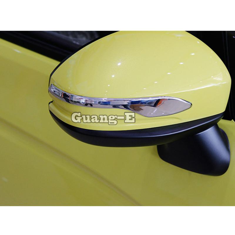 Car ABS Chrome Chrome Back Rear View Eyebrow Side Mirror Strip Cover Sticker Trim Frame For Honda Fit Jazz 2014 2015 2016 2017