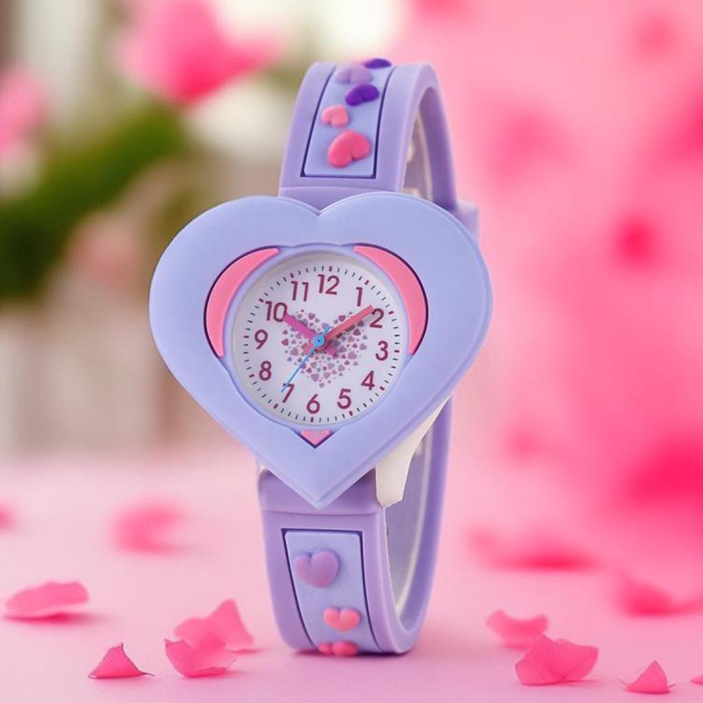 Fashionable Watch Set Will Light Up Your Wrist Caring Silicone Children's Student 3D Quartz Watch Is Suitable As a Gift No Box