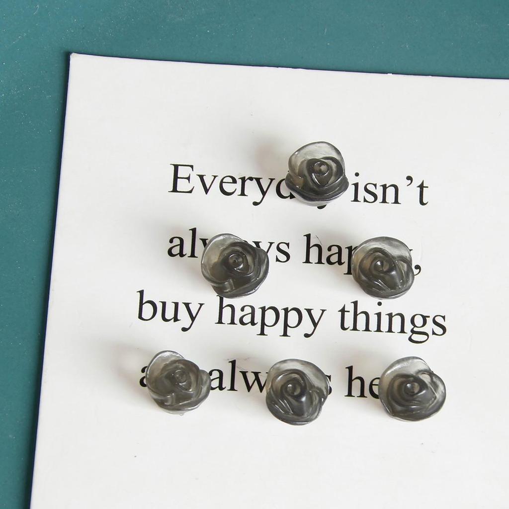 Matte Frosted Tea Rose Resin Earrings Studs for DIY Jewelry