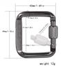 5pcs Square Carabiner Durable Keychain Buckle Accessories Snap Hook Clip  Hiking