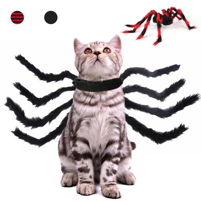 Pet Halloween Costume Plush Spider Costume Funny Giant Spooky Spider Costume Xmas Costume for Dog Cat Pet Cosplay Costumes