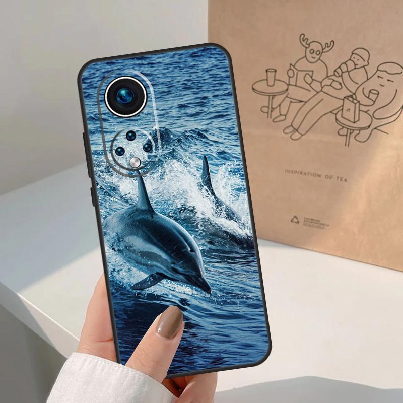 Cute Dolphin Ocean For Honor Magic 8 Pro 5 6 7 Lite Case For Honor Win RT 200 400 50 70 90 X8b X9a X9b X9c X9d