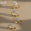 Effie Queen 1-4ct Heart Cut Moissanite Diamond 100% 925 Sterling Silver Open Ring Casual Party Ideal Jewelry 2025 Trend MOR06