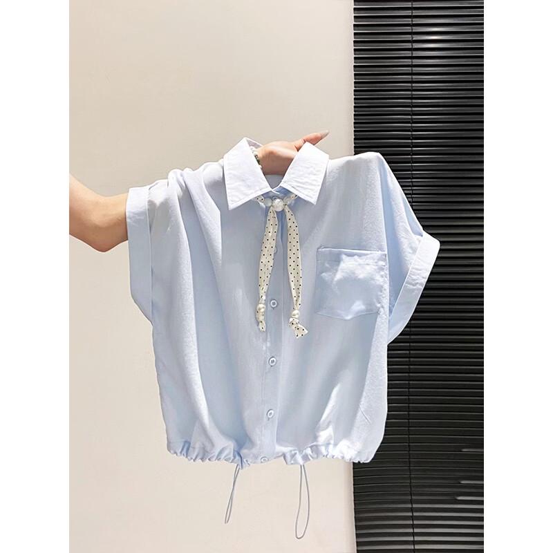 La Chapelle Women s Drawstring Waist T-Shirt M