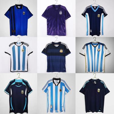 Argentina Multi-Season Retro Jersey No. 10 Maradona Di Maria Lautaro Short-Sleeved Football Jersey