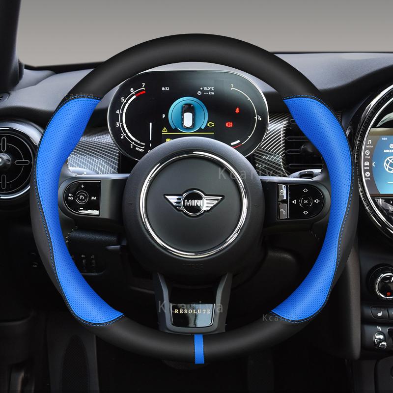 Carbon Fiber Leather Car Steering Wheel Cover For MINI Cooper R50 R55 R56 F57 Clubman Countryman Clubvan Coupe Auto Accessories