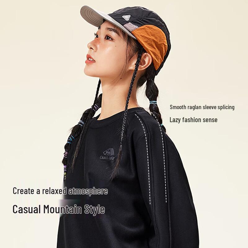 CAMEL Unisex Loose Fit Round Neck Sweatshirt