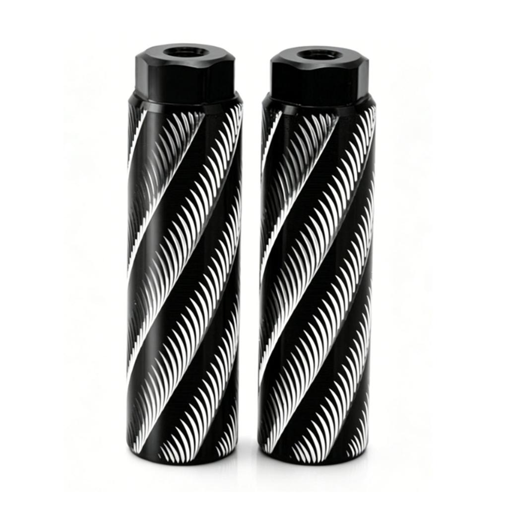 2pcs Bike Pegs Anti Skid Aluminum Alloy Bicycle Footrest Footpegs for Mountain Bikes Standard Axle Bikes Black