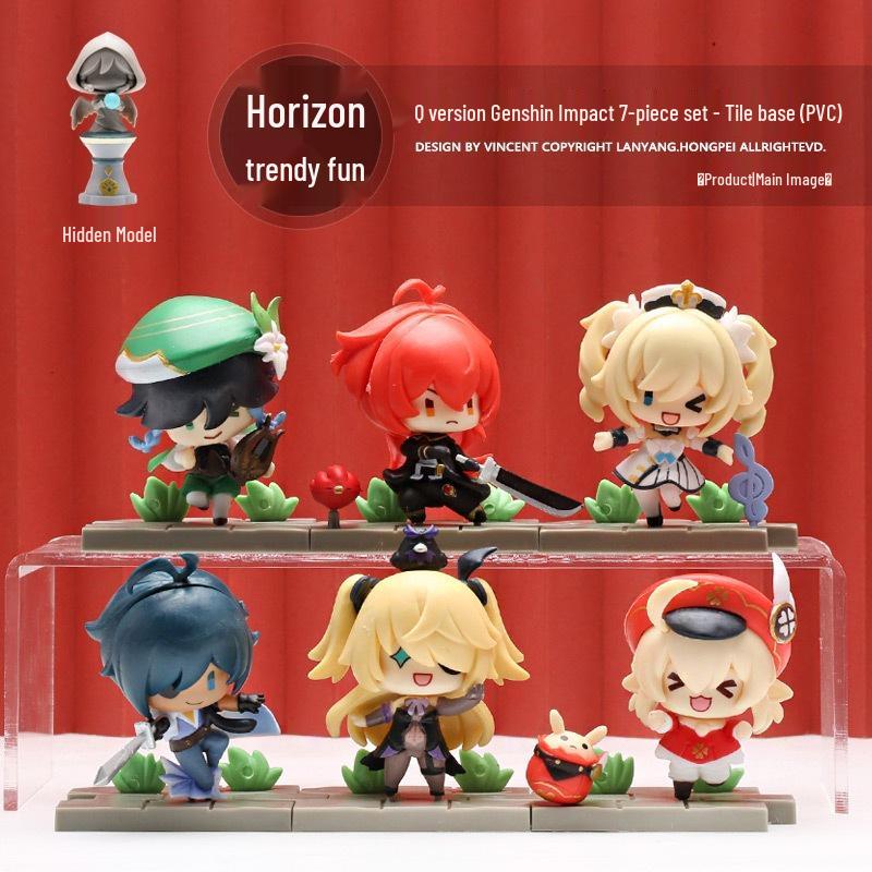 Genshin Impact Figures: Paimon, Klee, Hu Tao, Keqing with Sword - Heroic Anime Display Ornaments