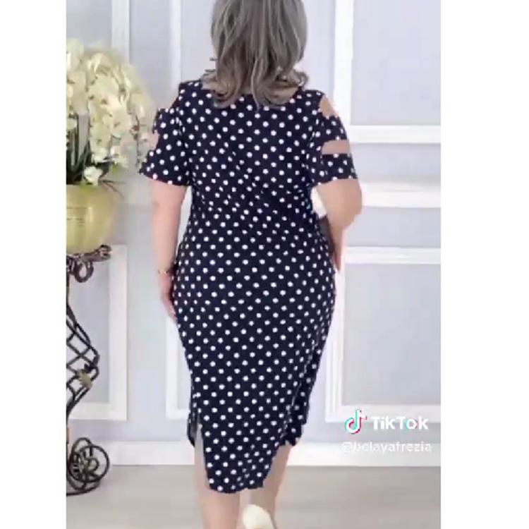 Letnia sukienka damska w kropki 2024 - styl europejski i amerykański