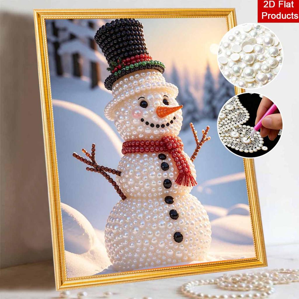 Christmas Snowman Pearl Painting Art Painting Kit Handmade Diy Home Decoration Painting
