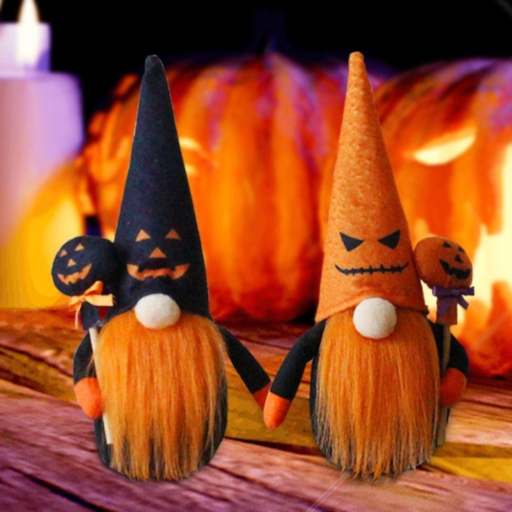 Cute Pumpkin Faceless Doll Desktop Ornaments Dwarf Dolls Cute Gnome Plush Doll  Party