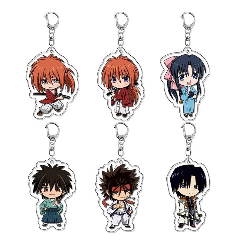 Rurouni Kenshin Portachiavi Acrilico Gioielli Prodotti Correlati al Campus Creatività Culturale Regalo per Amici Sacchetto Portachiavi Collezione