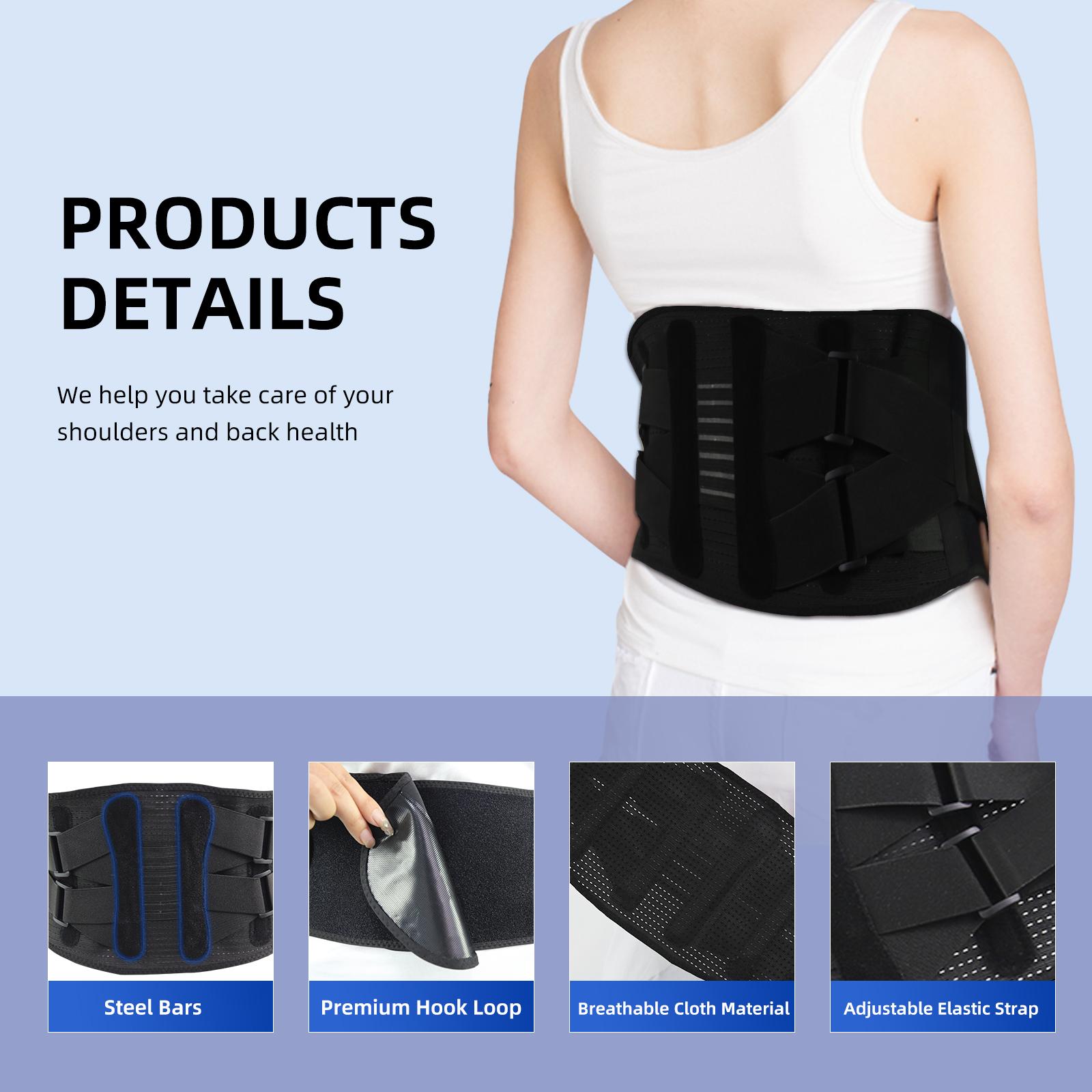 Adjustable Straps Working Waist Lower Back Support Brace Lumbar Waist Support Belt S чёрный