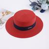 Internet celebrity French retro flat top straw hat summer travel sun hat manufacturer