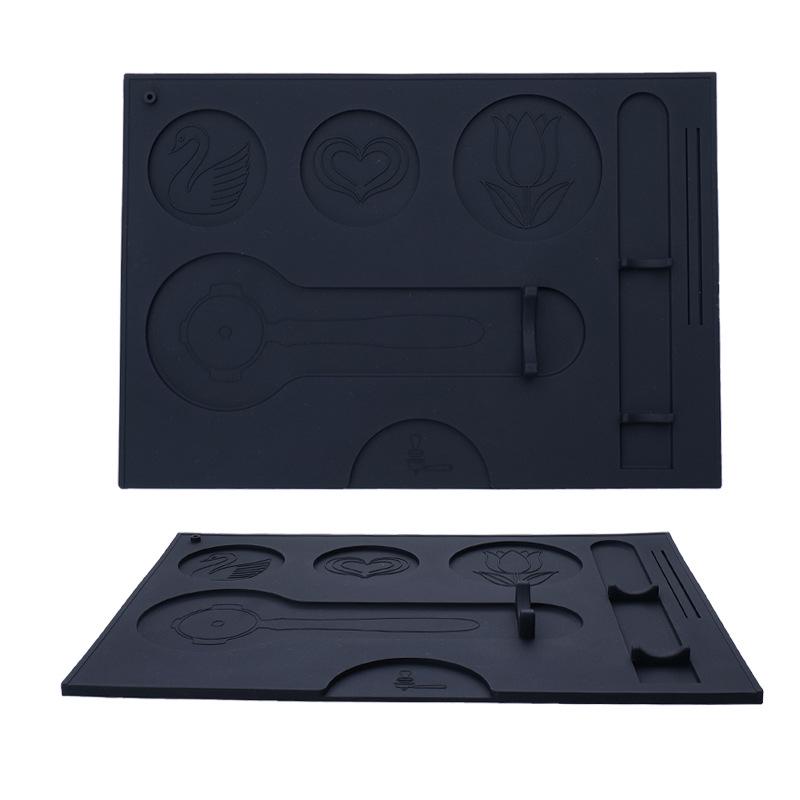 Silicone Non-Slip Coffee Accessories Storage & Tamping Mat for Bar Counters